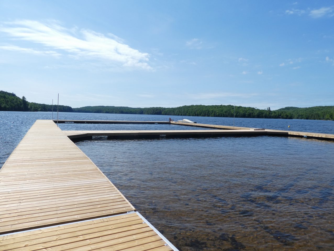 Olympia Family Cabin Rentals: the docks and lake